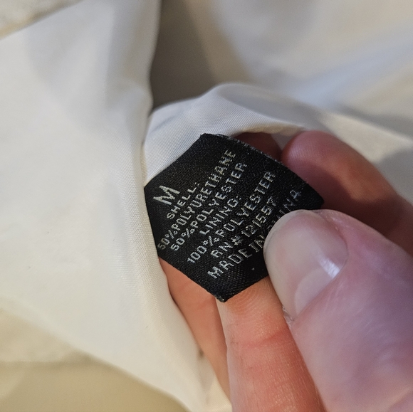 Fried Denim Faux Leather Jacket White Men's Size Medium Used Condition Zippers.  - Picture 12 of 14